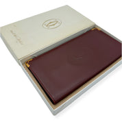 Cartier | Must de Cartier Bifold Long Wallet | Leather |Gold Hardware