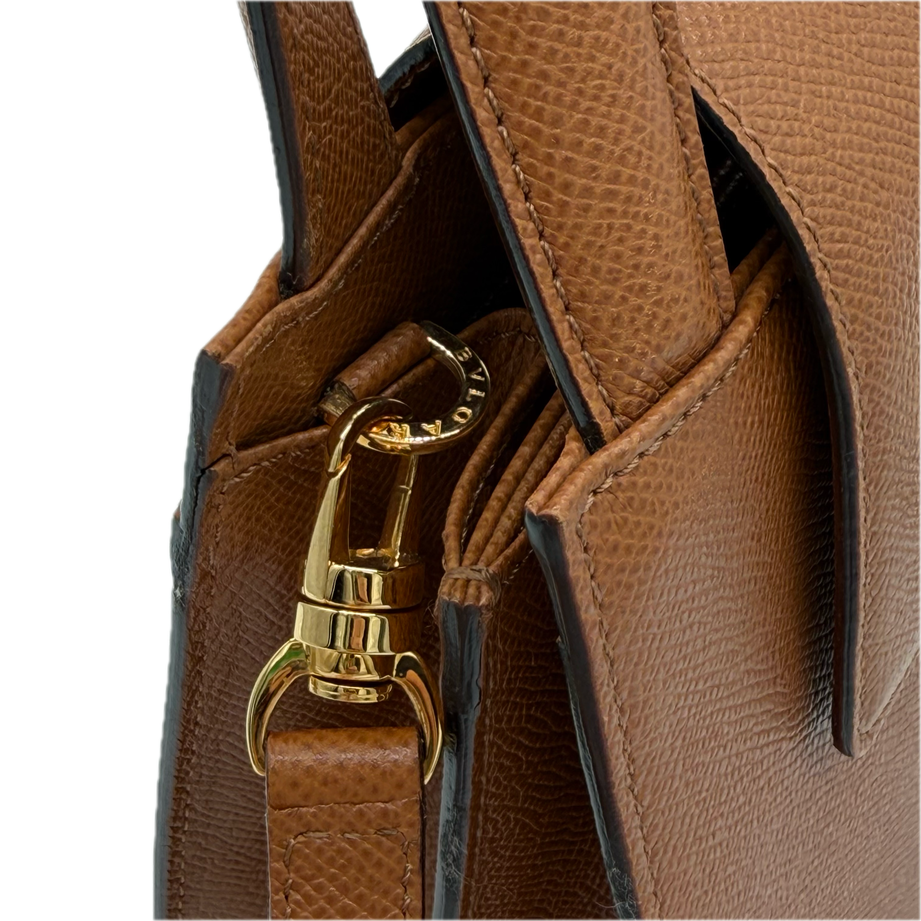 Bvlgari | Turn-lock Clasp HandBag | Leather |Gold Hardware