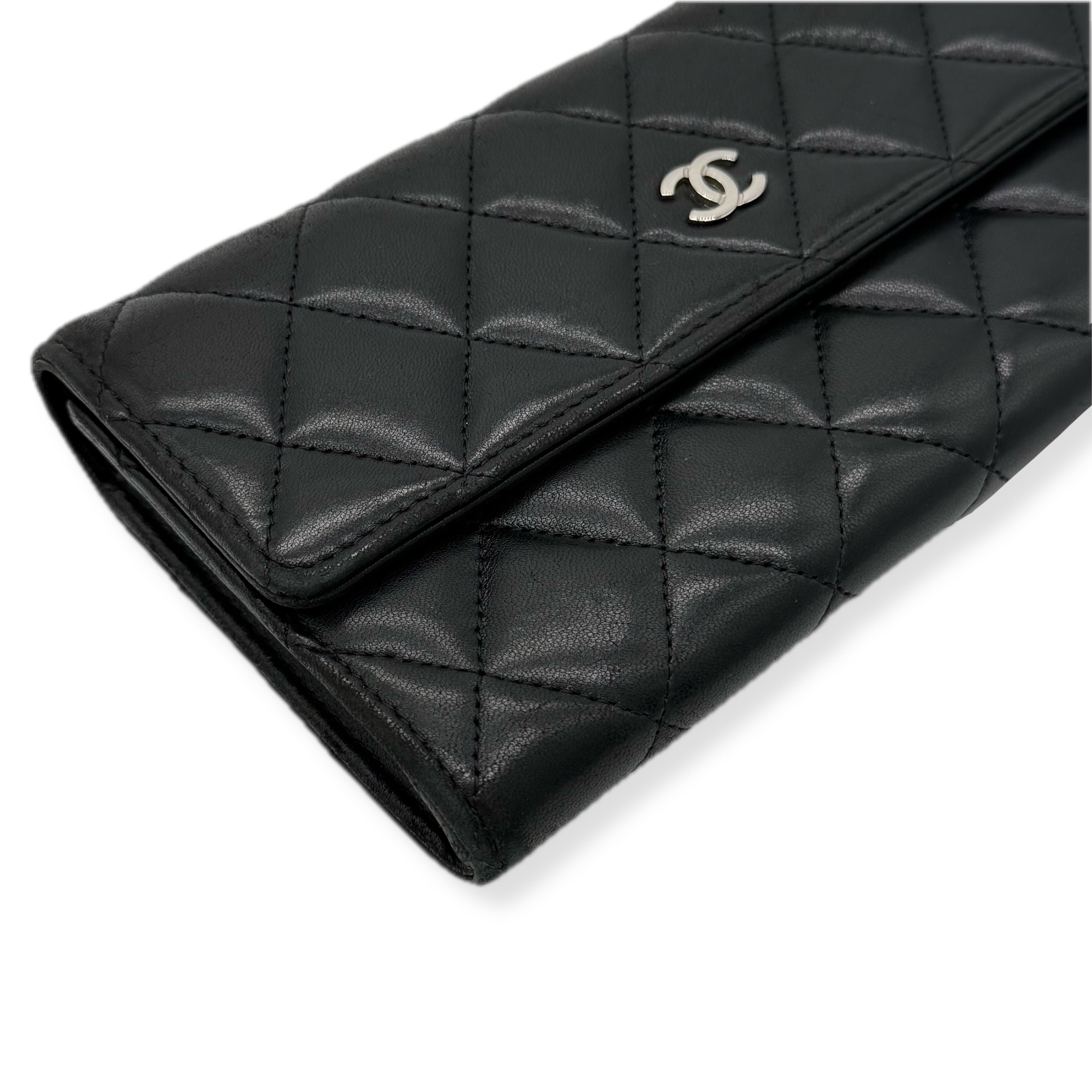 Chanel | Classic Flap Long Wallet | Lambskin | Silver Hardware