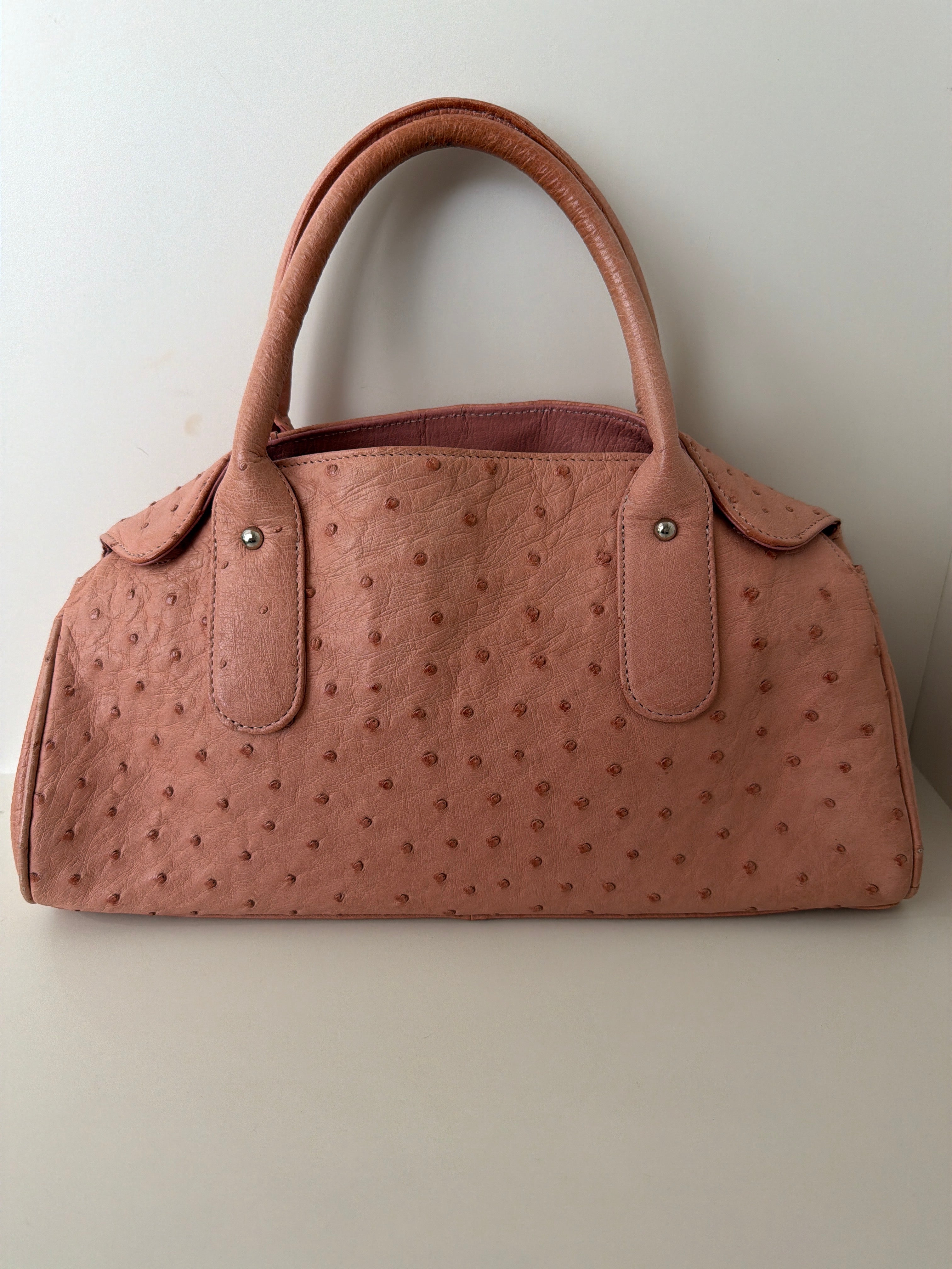 JRA | Pink Ostrich Top Handle Bag (Good Condition)