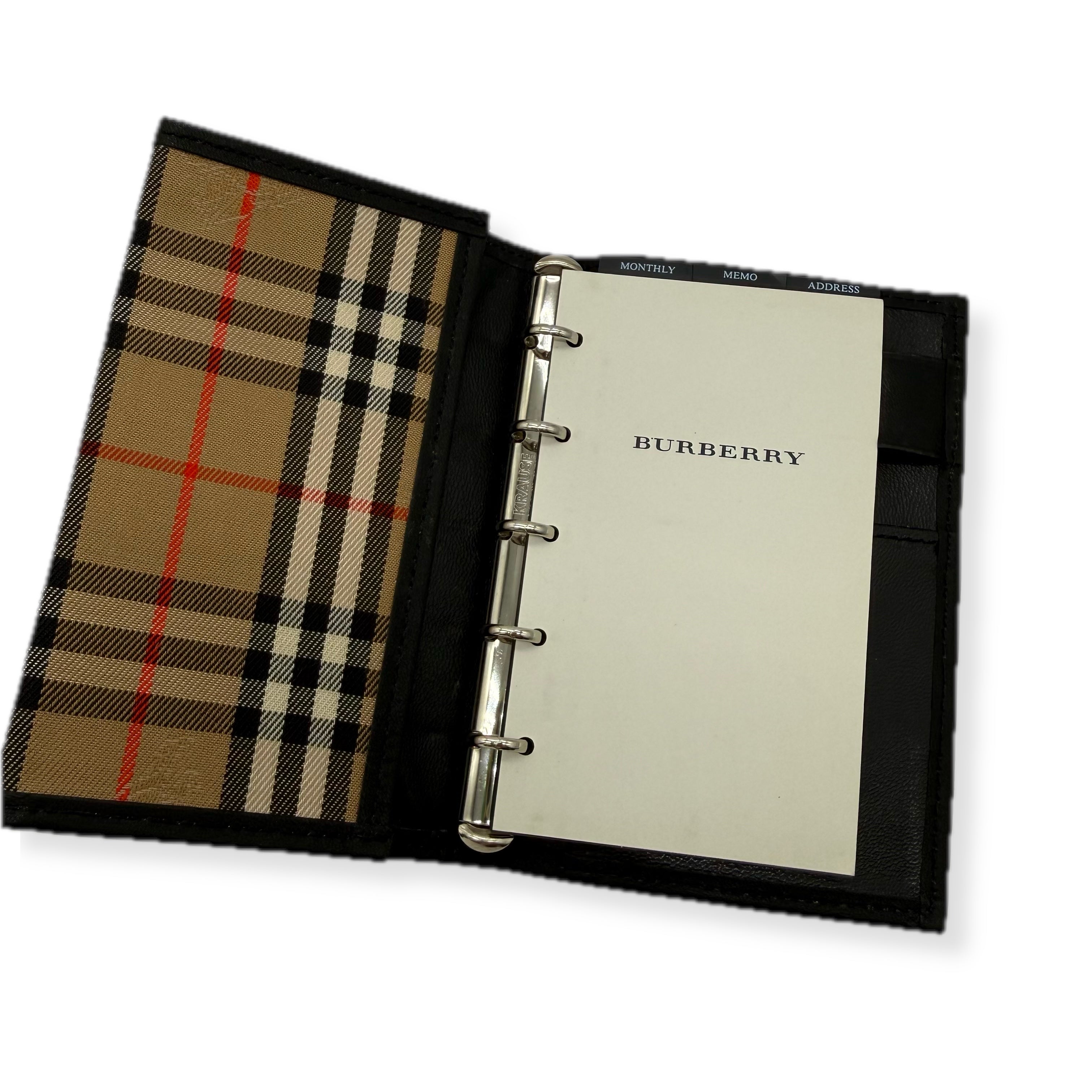 Burberry | Nova Check Agenda Planner | Canvas | Silver Hardware