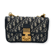 Dior | Navy Monogram Dioraddict | Canvas | Gold Hardware