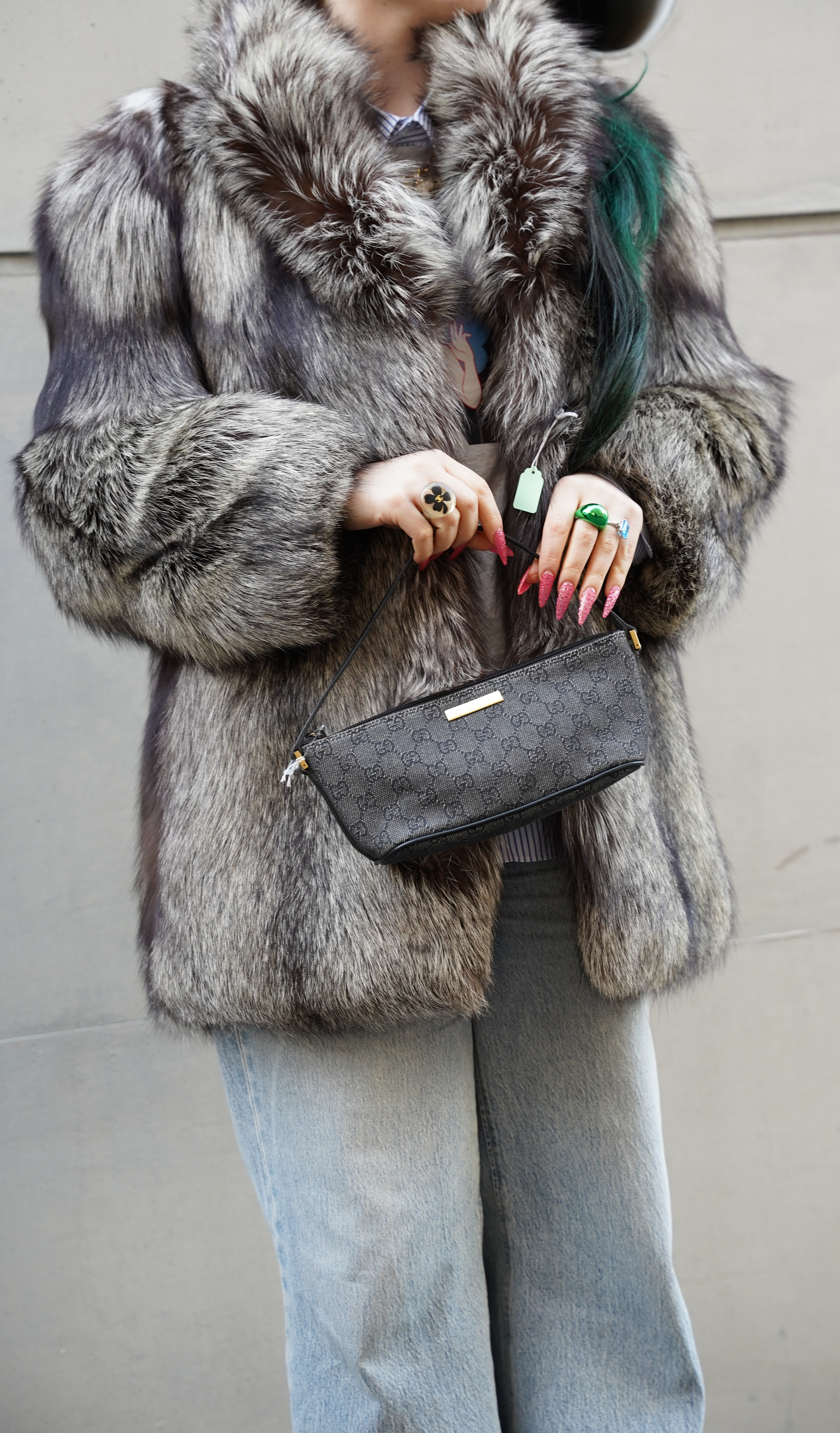 Gucci | GG Denim Mini Shoulder Bag – Black (Excellent Condition)