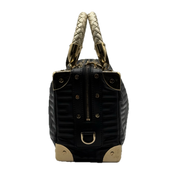 Versace | Greca Satchel Handbag | Nappa Leather |Gold Hardware