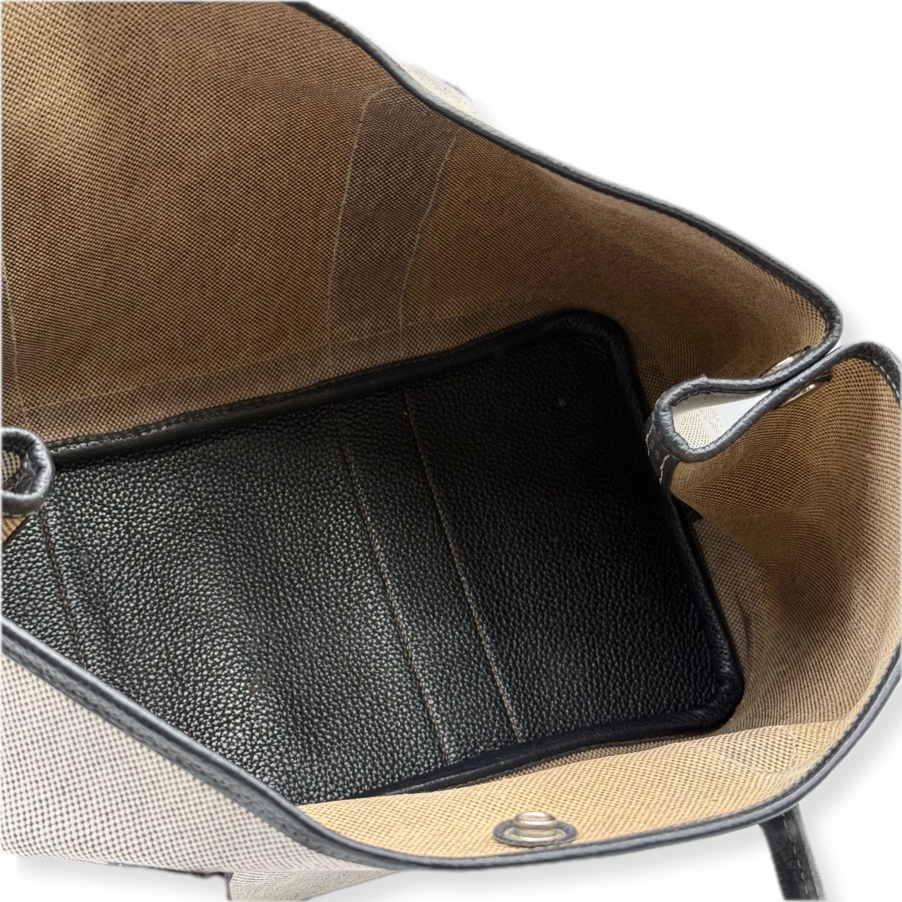Hermes | Garden Party Handbag | Canvas | Silver Hardware