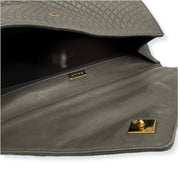 Bally | Grey Quilted Top Handle Bag | Leather | Gold Hardware