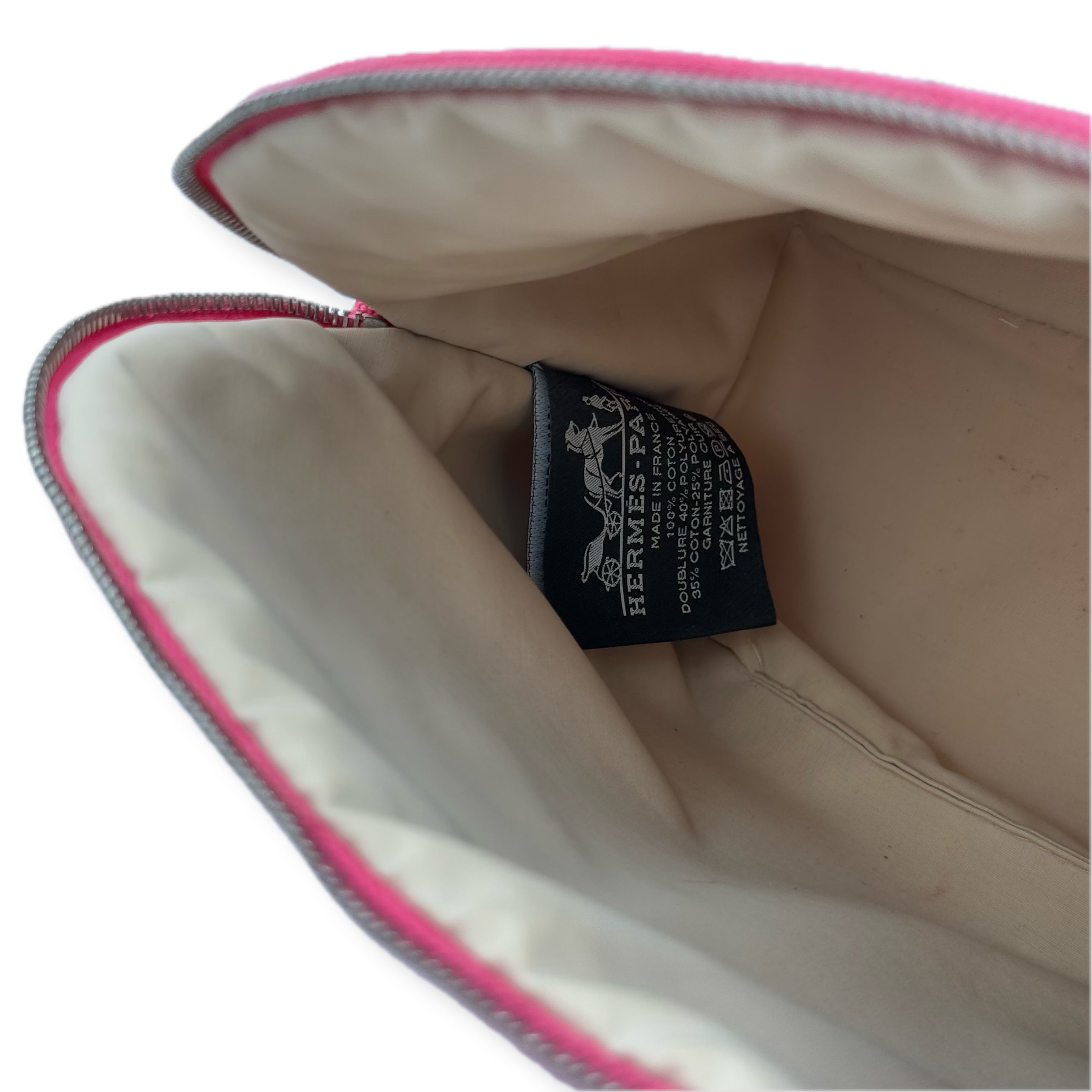Hermes | Bolide Pouch | Canvas | Silver Hardware