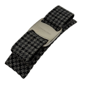 Salvatore Ferragamo | Houndstooth Bow Hair Clip | Silver Hardware