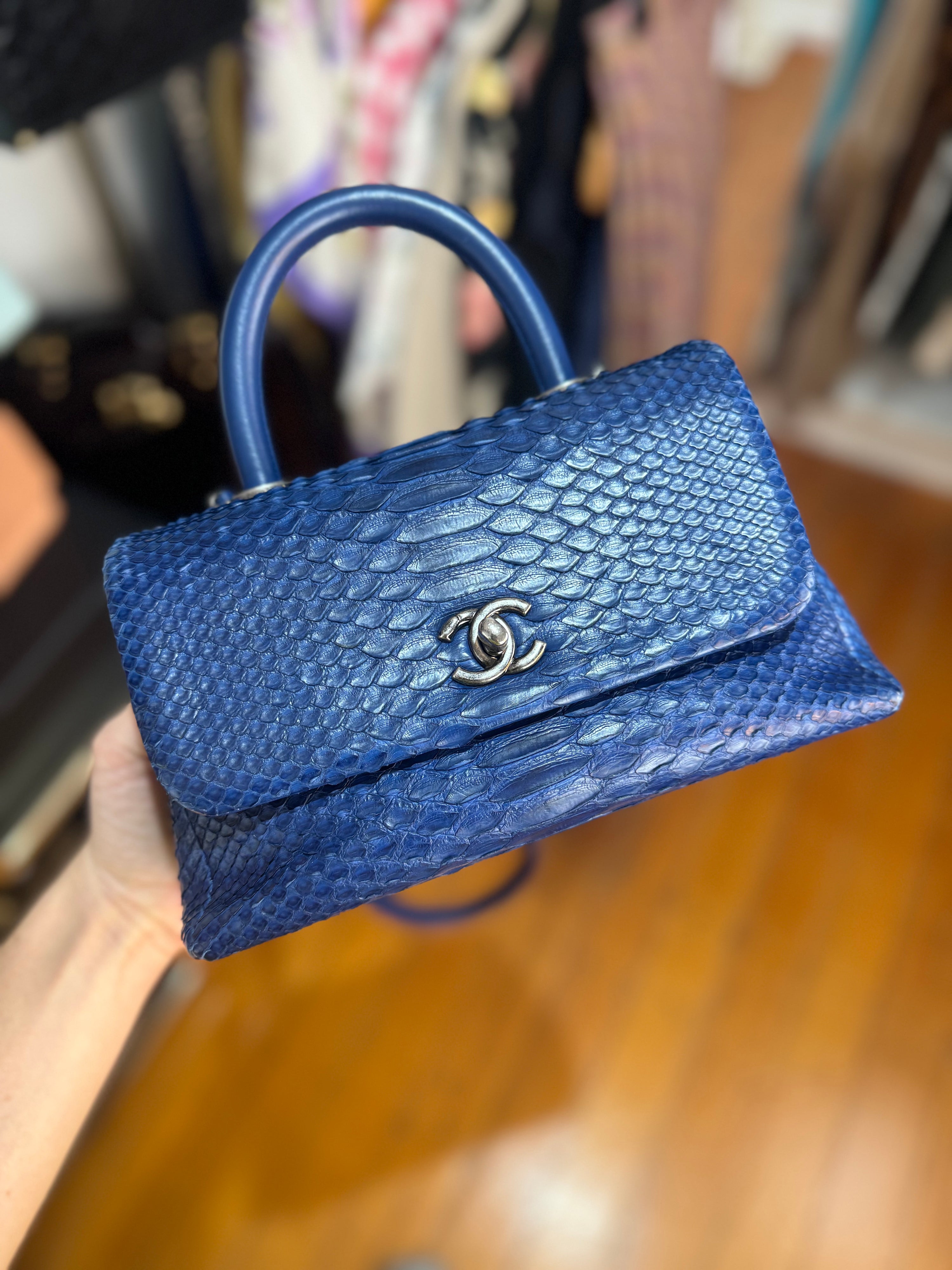 Chanel Python Blue