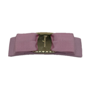 Salvatore Ferragamo | Pink Bow Hair Clip | Gold Hardware