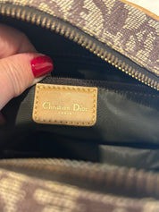 Christian Dior Monogram Mini Saddle Bowler Brown with good hardware