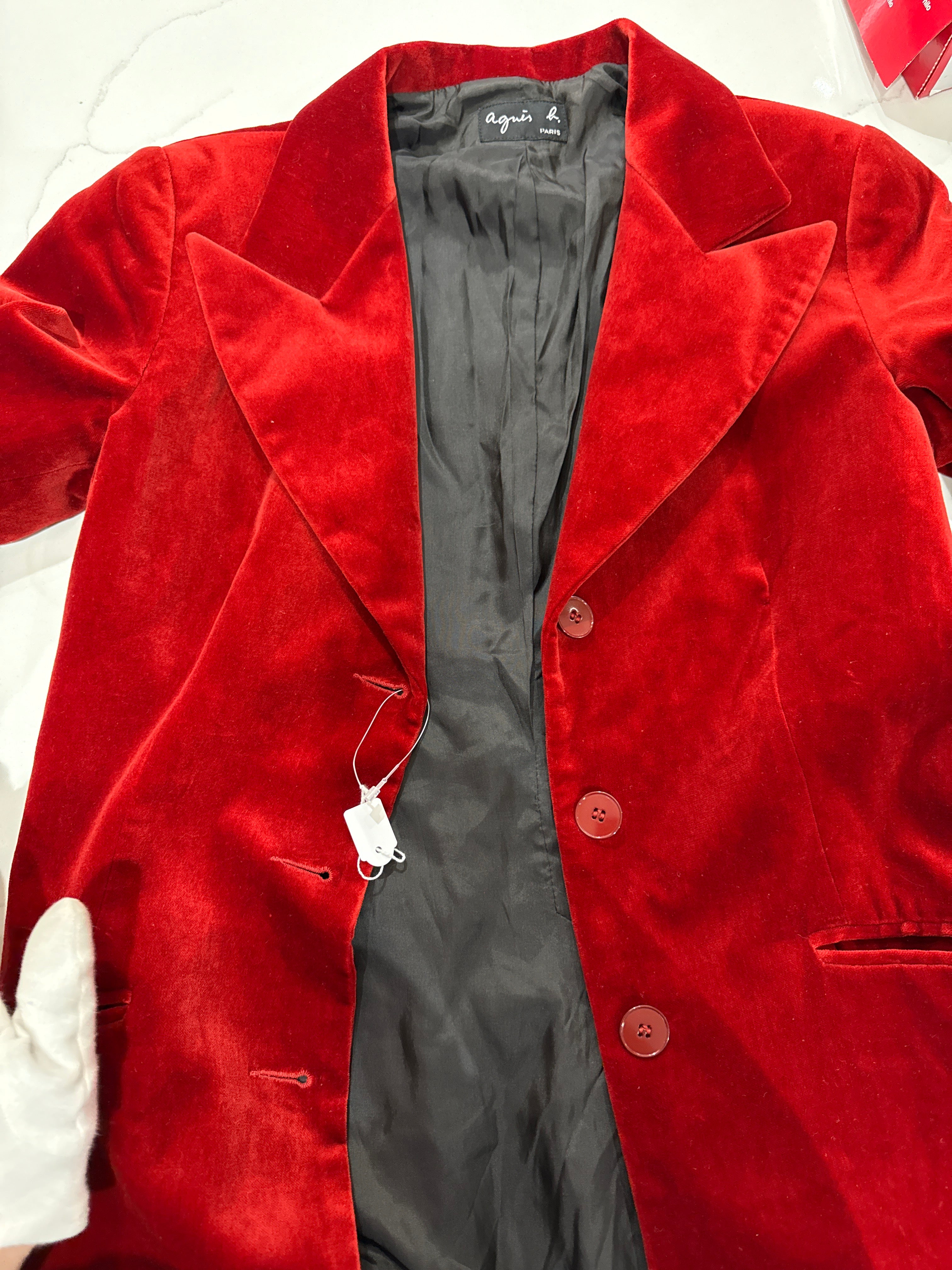 Red velvet coat agnes hv