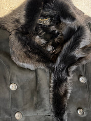 Aneta.Ciures Gucci Tom Ford 1996 Black Shearling Suede Long Coat