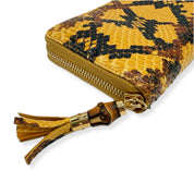 Gucci | Multicolor Bamboo Tassel Long Wallet | Python | Gold Hardware