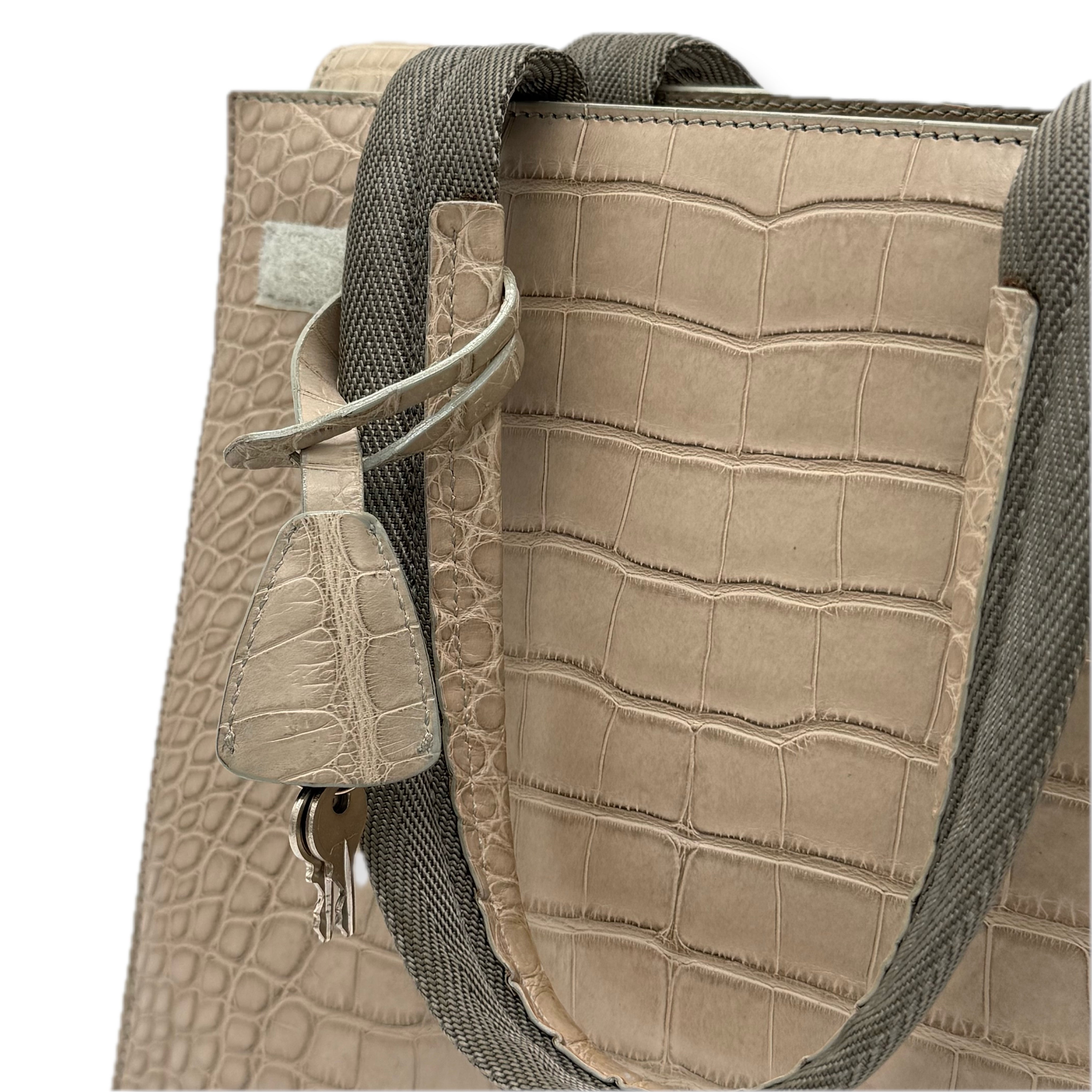 Prada | Tote Bag | Croc Embossed Leather