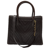 Chanel | Vintage Chevron Top Handle Tote | Lambskin | Gold Hardware