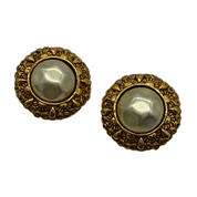 Chanel | Faux Pearl Earrings | Gold Plated