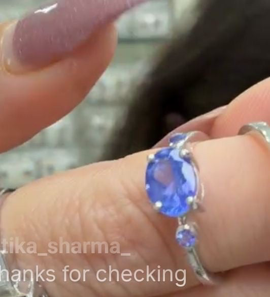 Alessio.Anna tanzanite ring size 7 plus rose gold plate