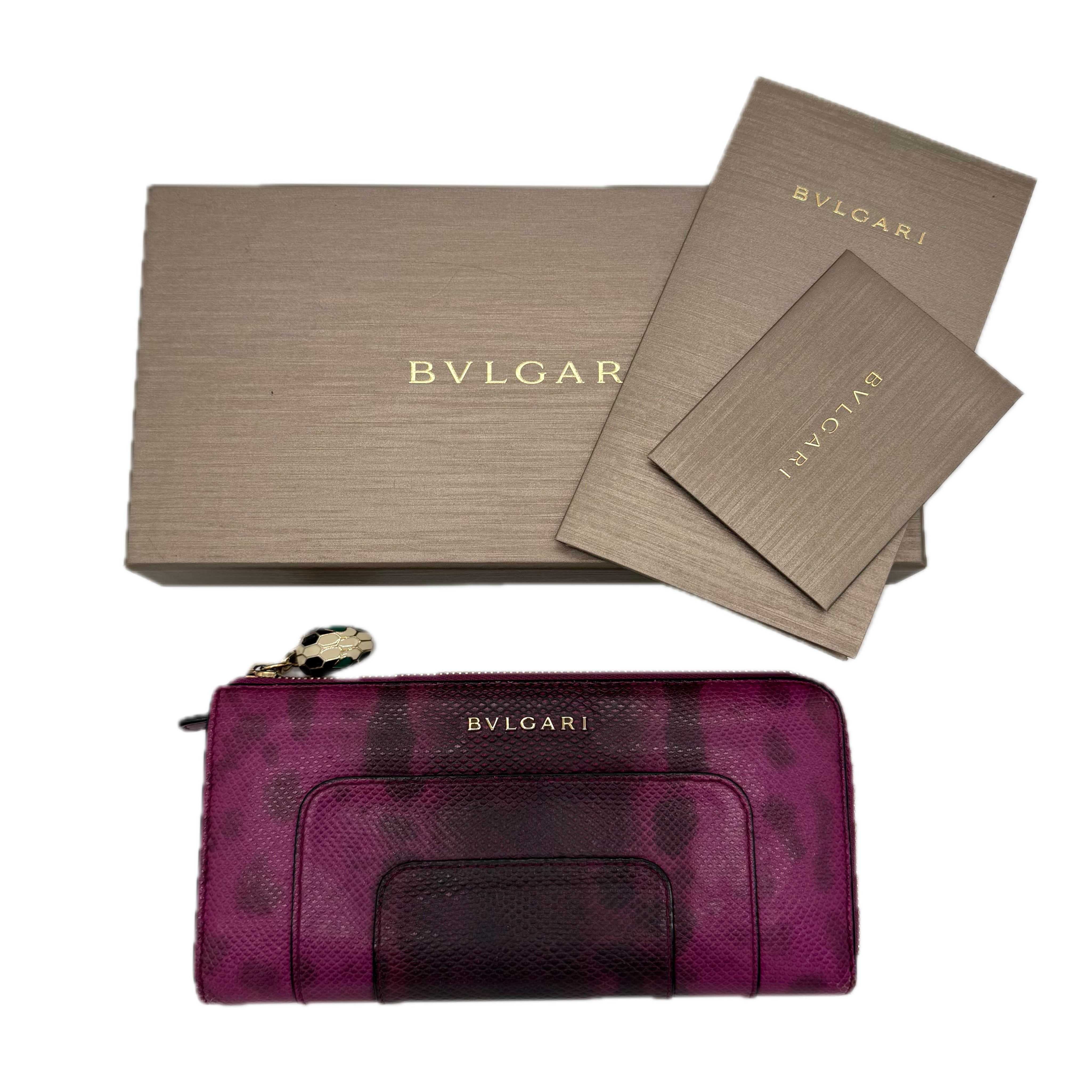 Bvlgari | Serpenti Long Wallet | Gold Hardware