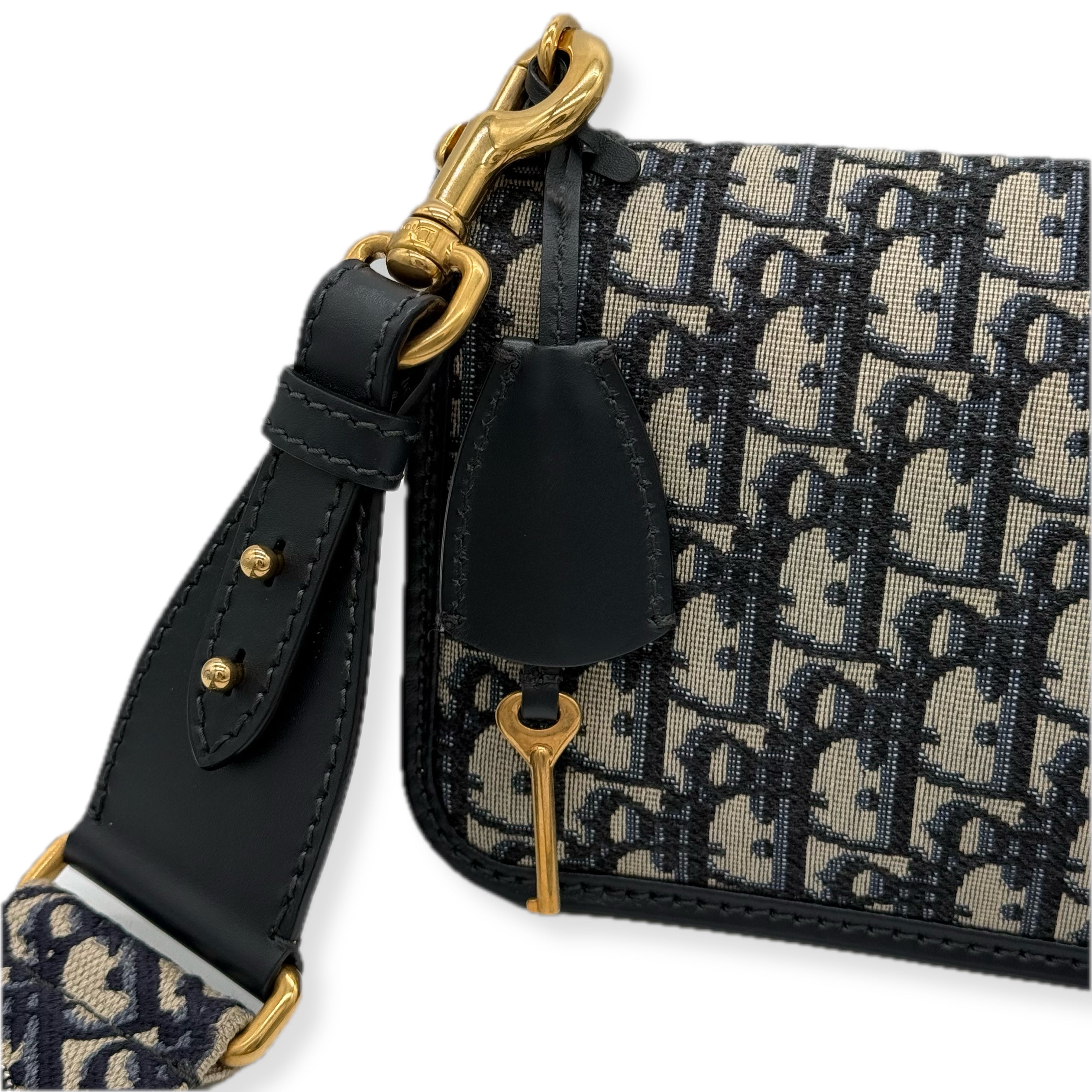 Dior | Navy Monogram Dioraddict | Canvas | Gold Hardware