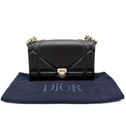 Dior Diorama Flap Shoulder Bag | Black Archicannage Leather | Gold-Tone Hardware