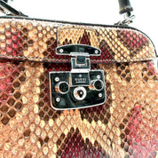 Gucci Lady Lock Bamboo Top Handle Bag | Multicolour Python | Silver-Tone Hardware