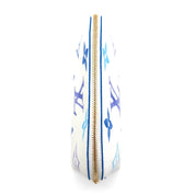 Louis Vuitton By The Pool Pochette Cosmétique | White & Blue Monogram Giant | Gold-Tone Hardware
