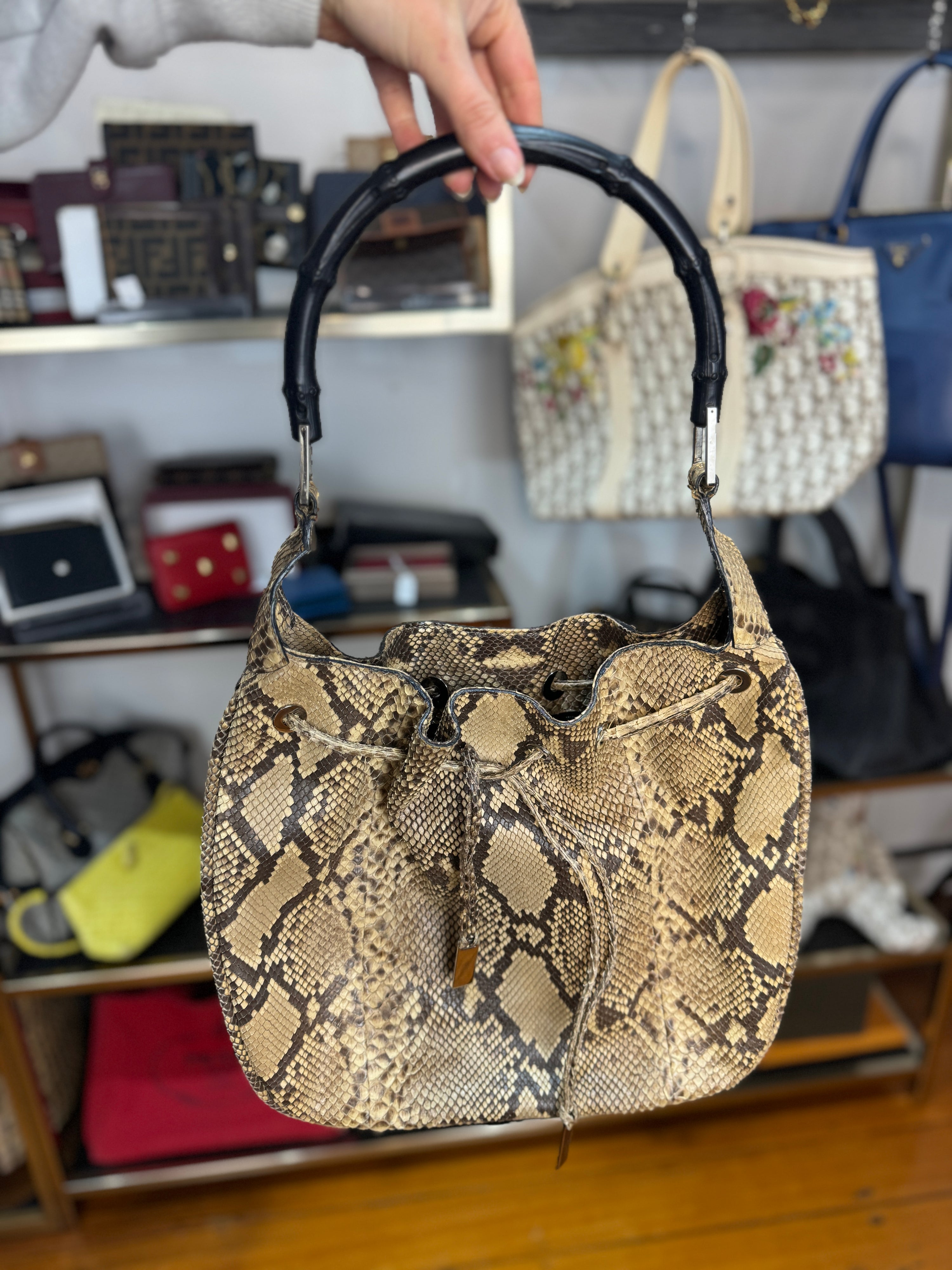 Gucci Python Shoulder Bag