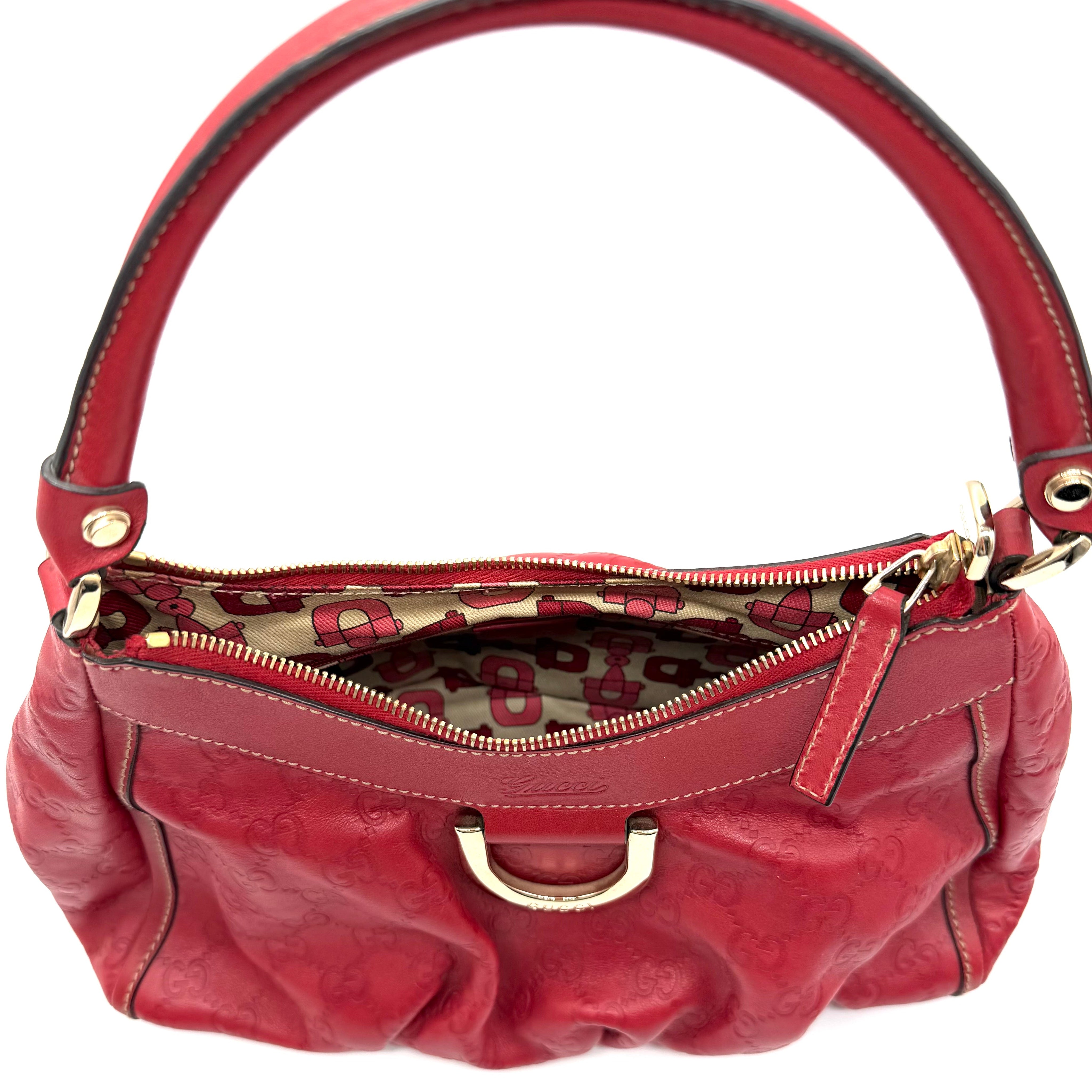 Gucci |  D-Ring Hobo Bag | Guccissima Leather | Gold-Tone Hardware (30CM)
