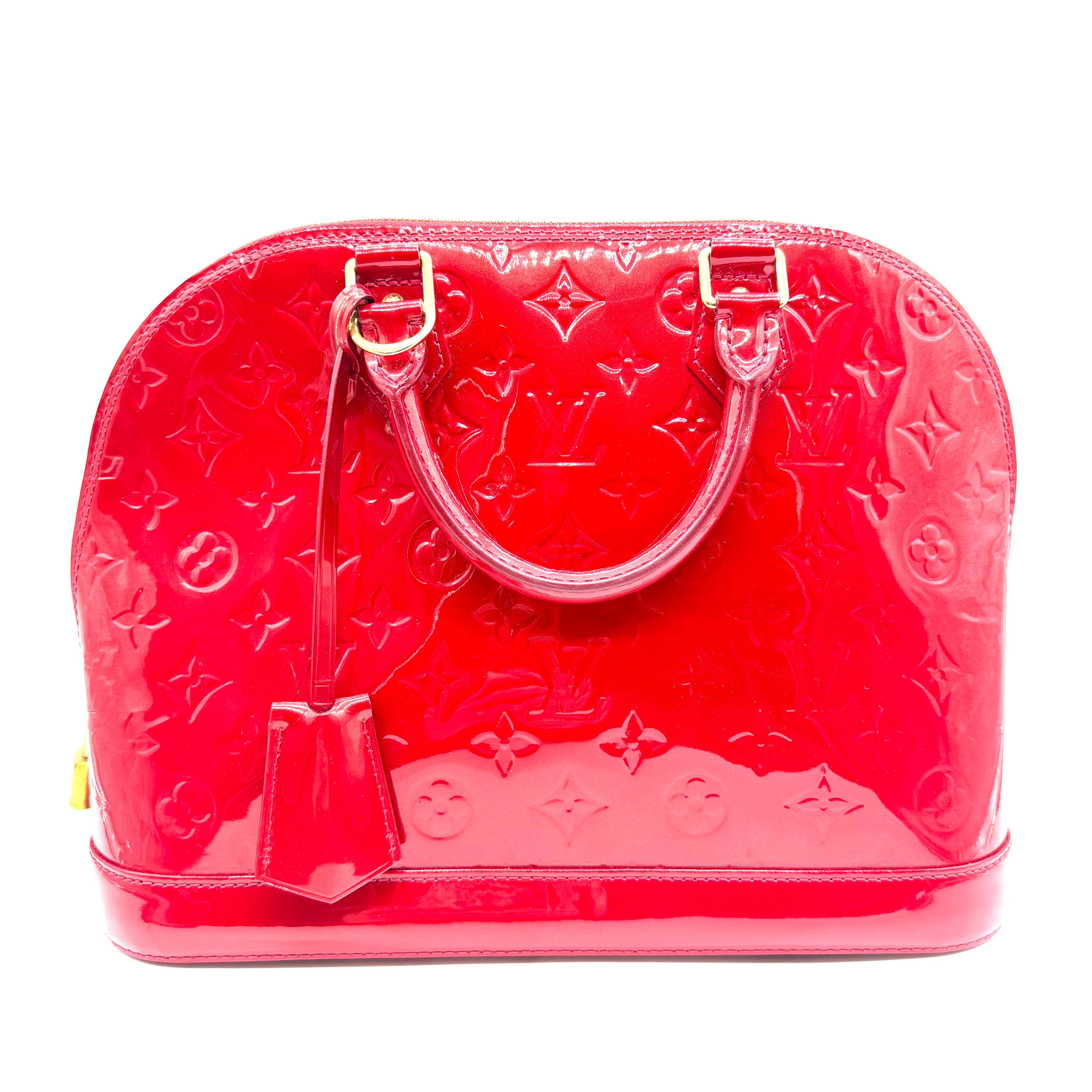 Louis Vuitton | Alma PM Handbag | Red Monogram Vernis | Gold-Tone Hardware
