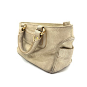 Céline Boogie Handbag | Metallic Gold Suede | Gold-Tone Hardware