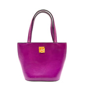 Vintage Céline Bucket Tote Bag | Magenta Leather | Gold-Tone Hardware