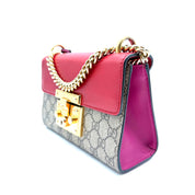 Gucci | Padlock Small Shoulder Bag | GG Supreme Canvas and Red Leather | Gold-Tone Hardware