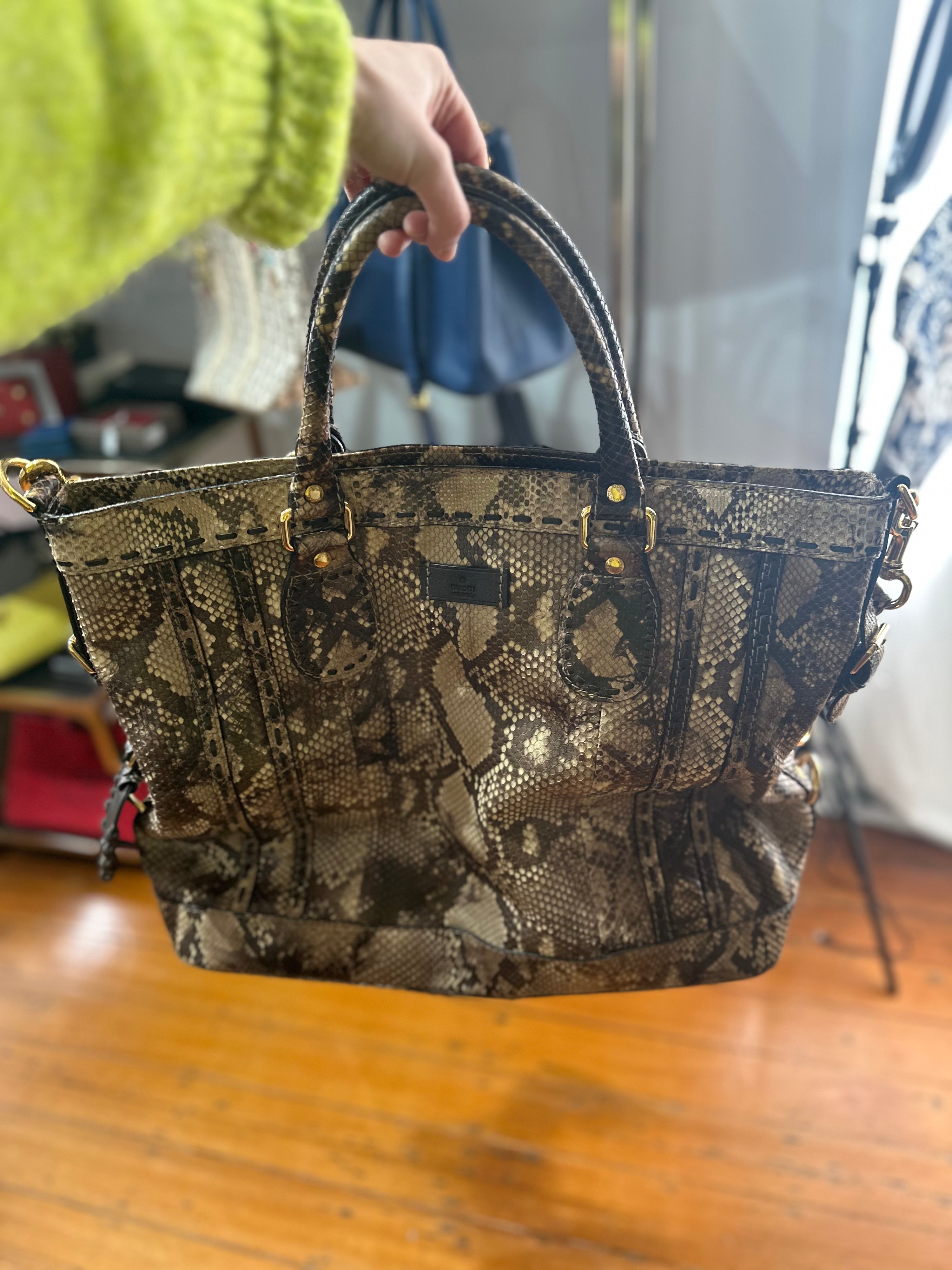 Gucci python Tote