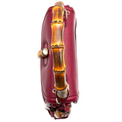 Gucci Bamboo Top Handle Bag | Burgundy Leather | Gold-Tone Hardware