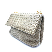 Bottega Veneta | Olimpia Shoulder Bag | Olive Intrecciato Nappa Leather | Gold-Tone Hardware