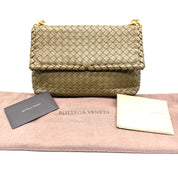 Bottega Veneta | Olimpia Shoulder Bag | Olive Intrecciato Nappa Leather | Gold-Tone Hardware