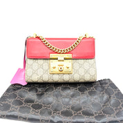 Gucci | Padlock Small Shoulder Bag | GG Supreme Canvas and Red Leather | Gold-Tone Hardware