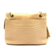 Bally Quilted Leather Shoulder Bag | Beige | Gold-Tone Hardware (28cm)