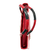 Salvatore Ferragamo Gancini Tote Bag | Red Patent Leather | Gold-Tone Hardware
