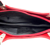 Salvatore Ferragamo Gancini Tote Bag | Red Patent Leather | Gold-Tone Hardware