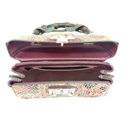 Gucci Lady Lock Bamboo Top Handle Bag | Multicolour Python | Silver-Tone Hardware