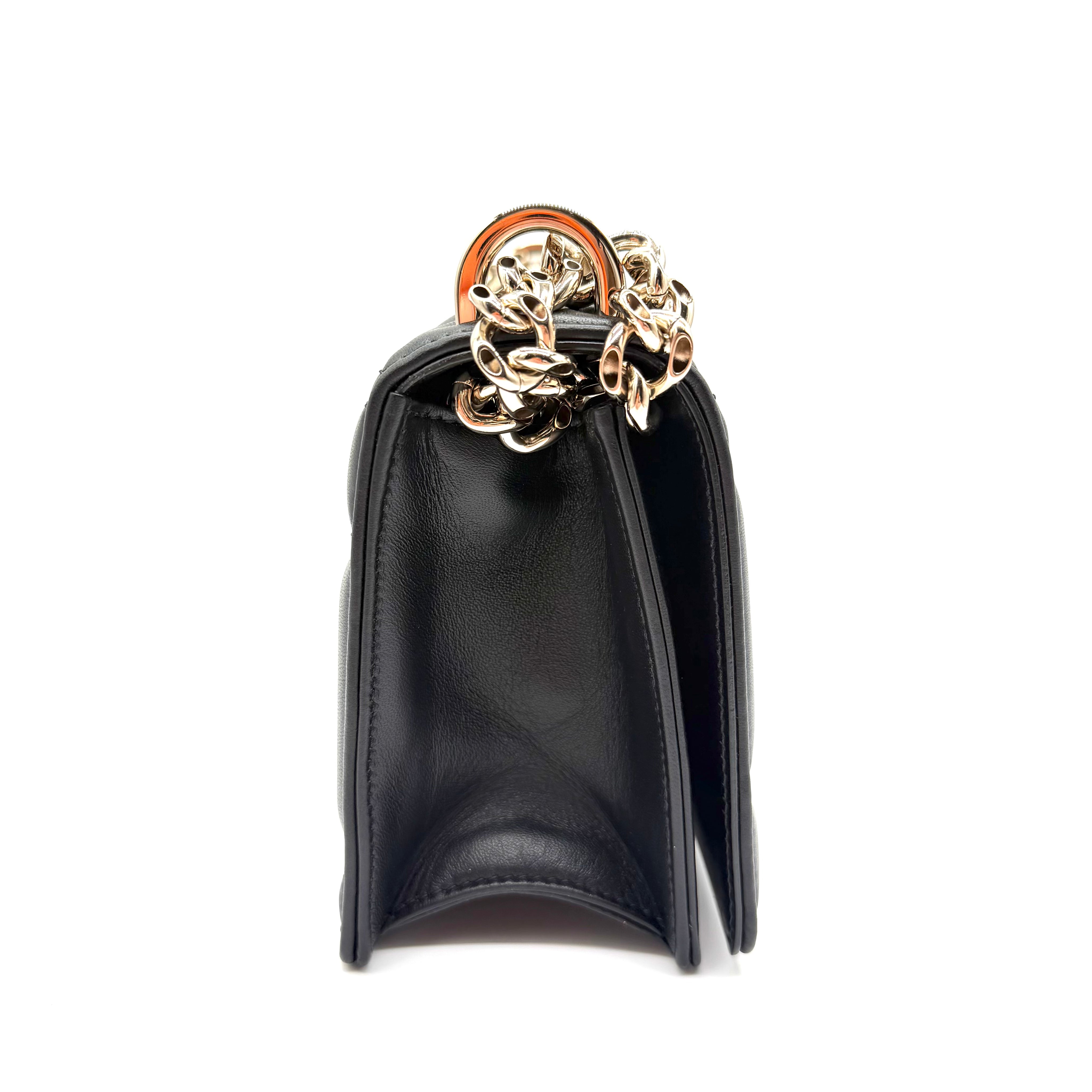 Dior Diorama Flap Shoulder Bag | Black Archicannage Leather | Gold-Tone Hardware