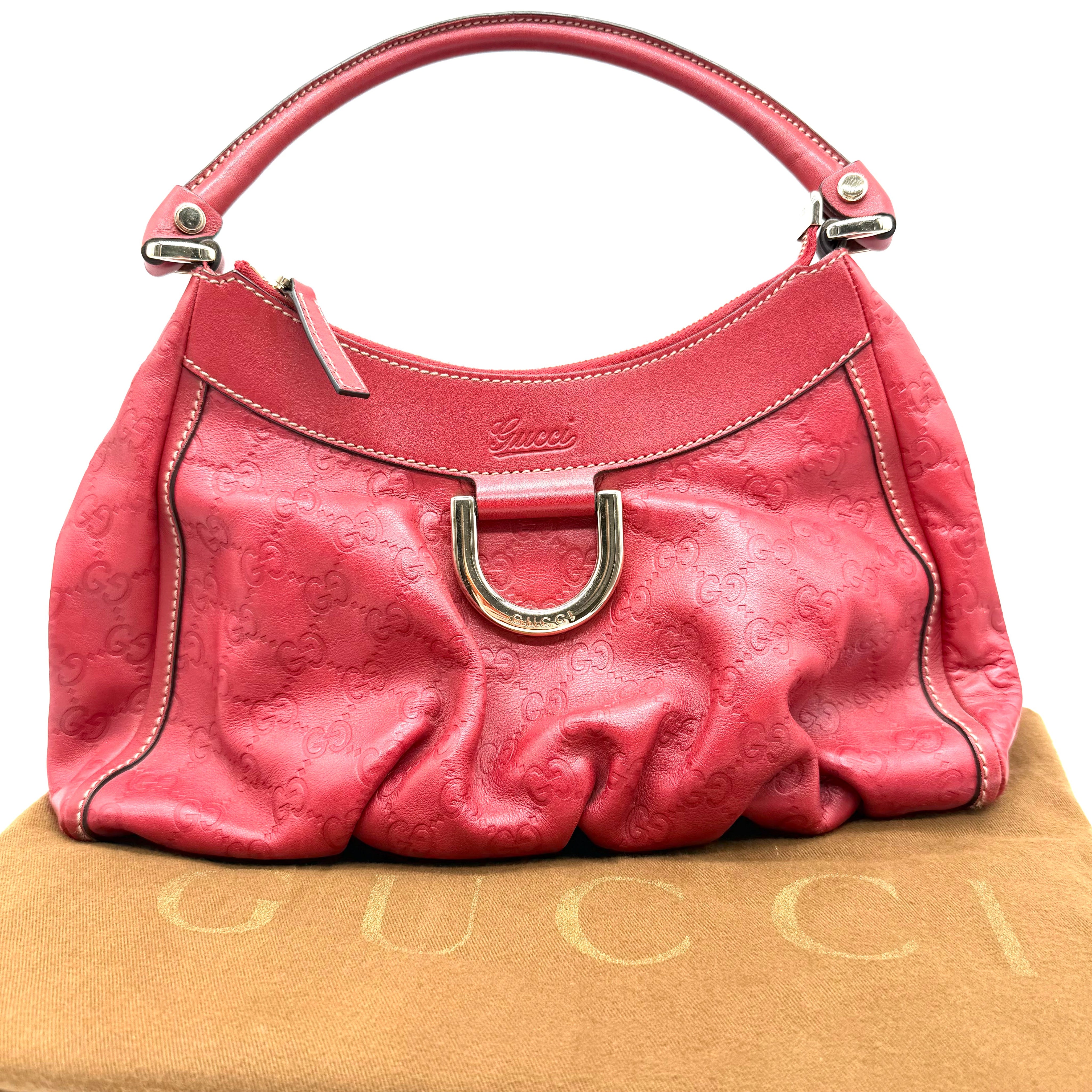 Gucci |  D-Ring Hobo Bag | Guccissima Leather | Gold-Tone Hardware (30CM)