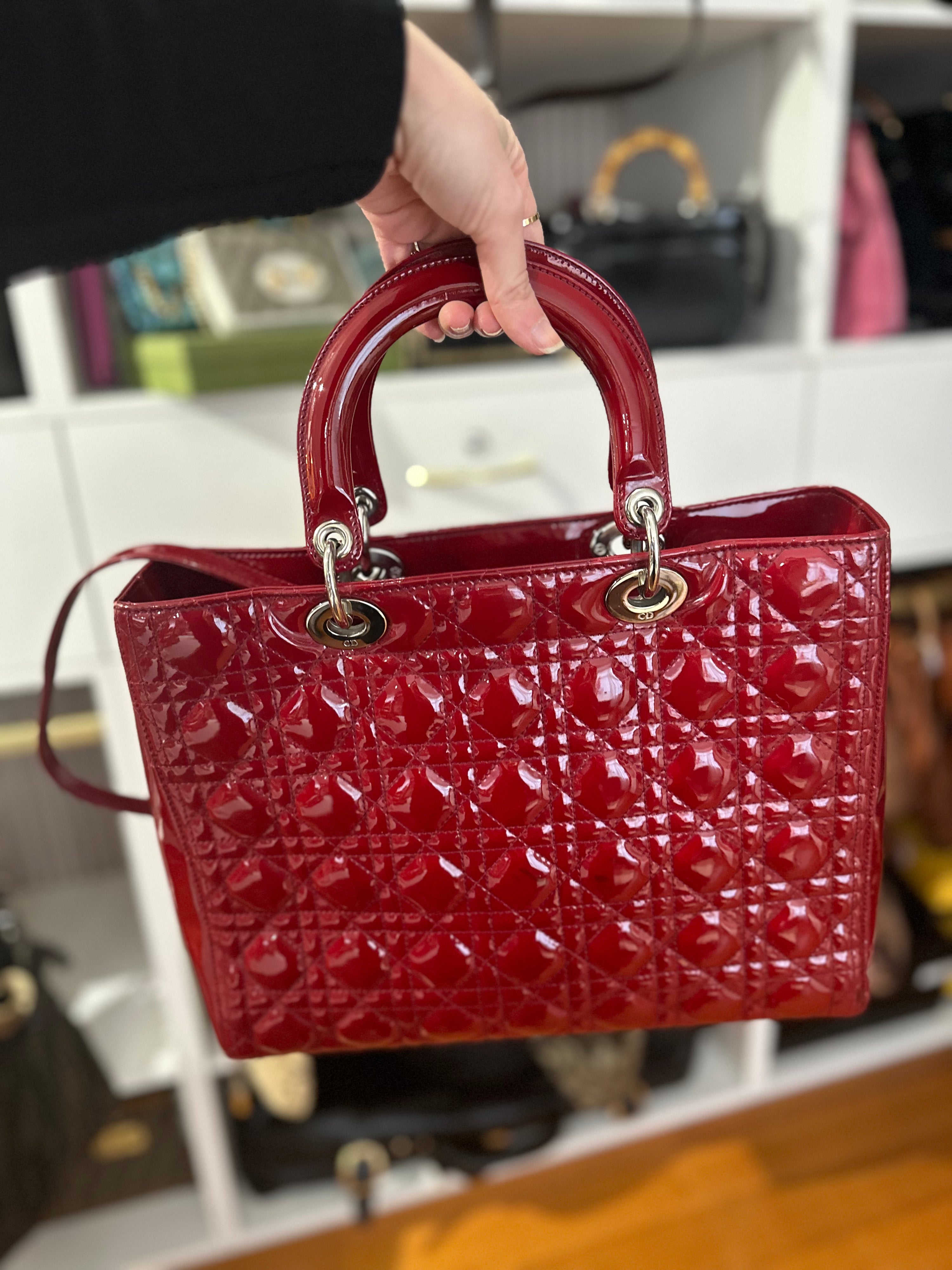 Patent Red Lady Dior