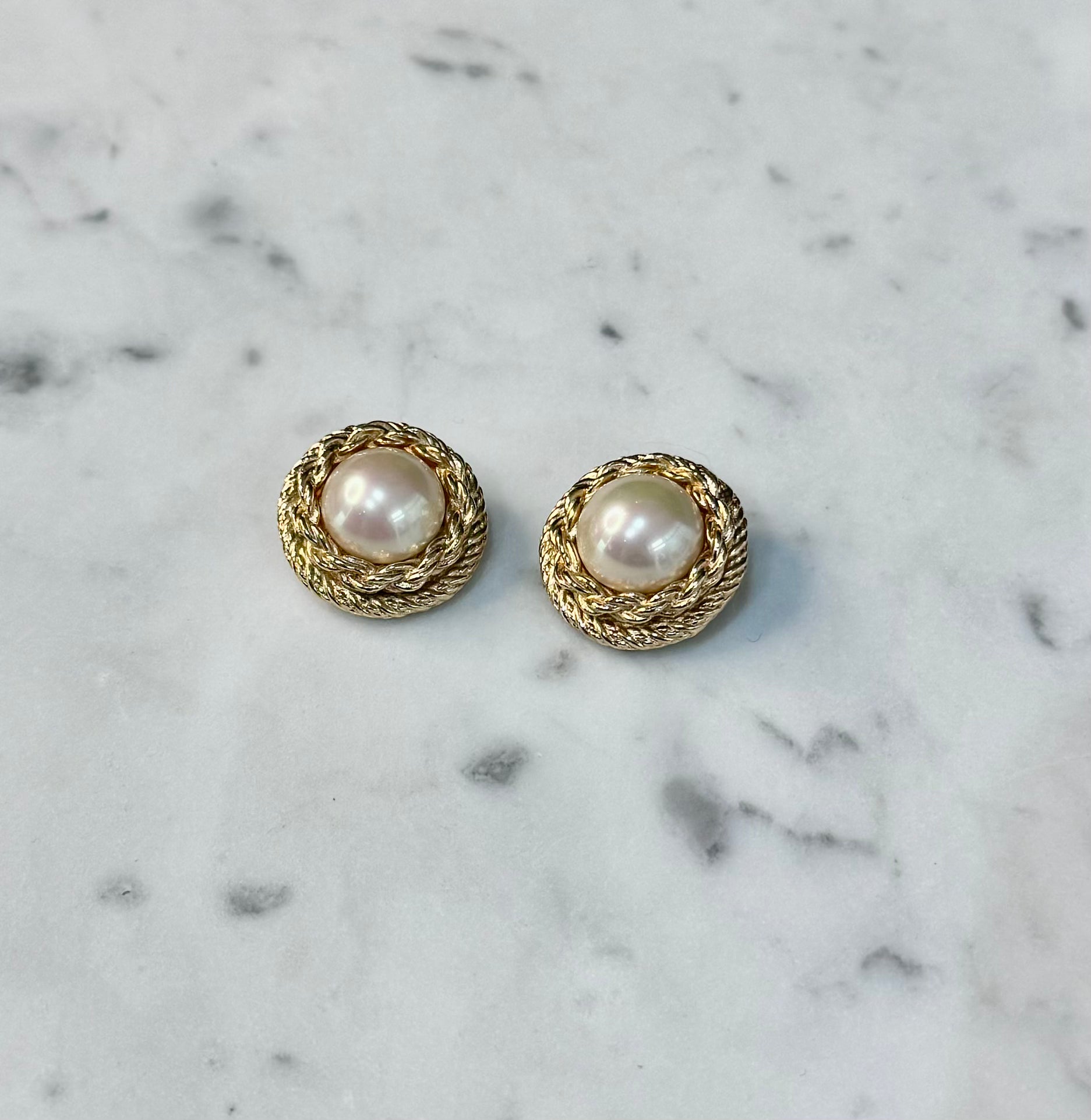 Christian Dior Pearl Earrings