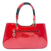 Salvatore Ferragamo Gancini Tote Bag | Red Patent Leather | Gold-Tone Hardware