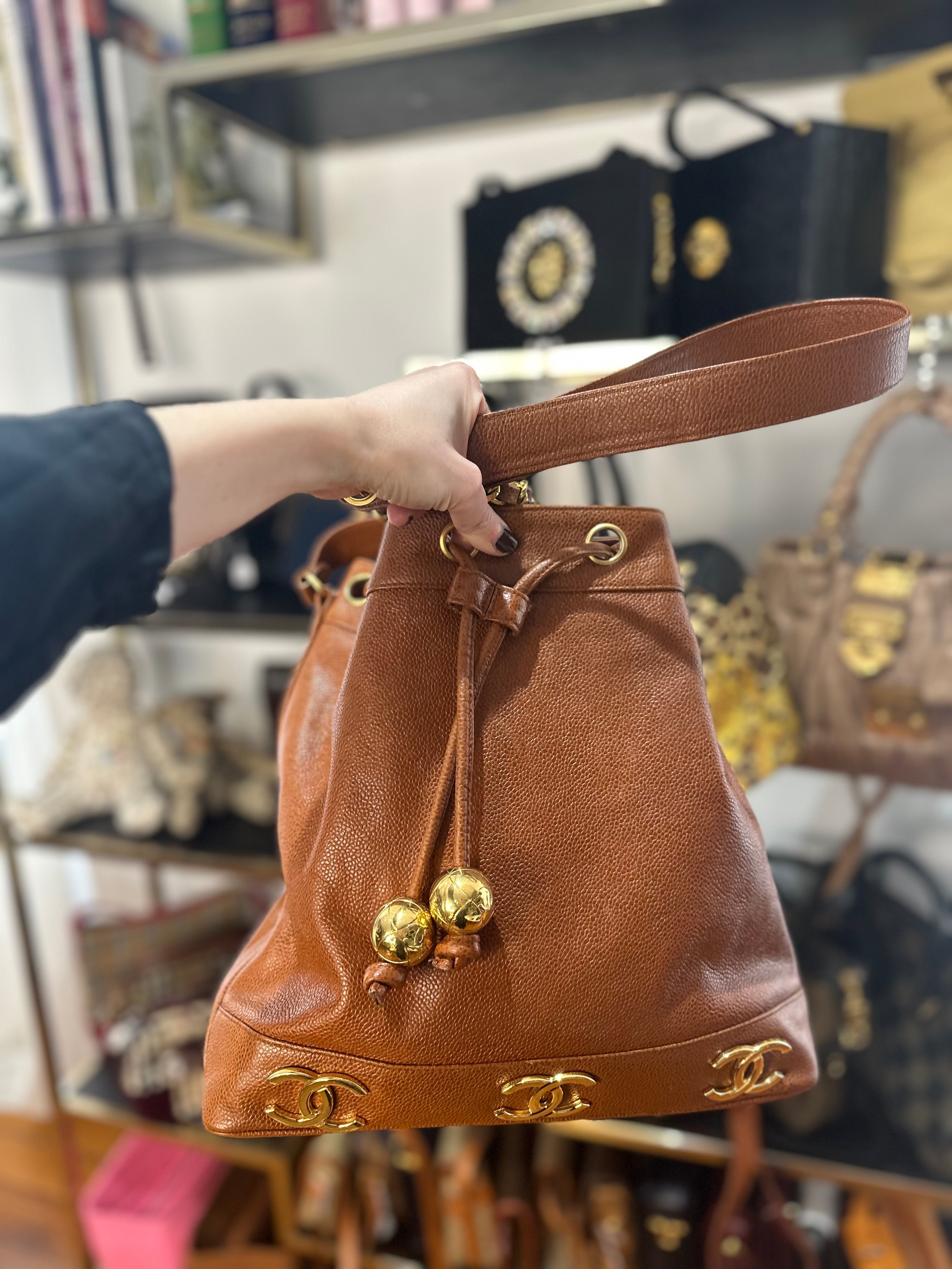 Chanel Tan Bucket Bag