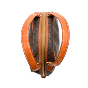 Celine | Vintage Macadam Dome Handbag | Brown Coated Canvas | Gold-Tone Hardware
