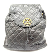 Chanel Quilted Backpack | Black Leather | Gold-Tone Hardware
